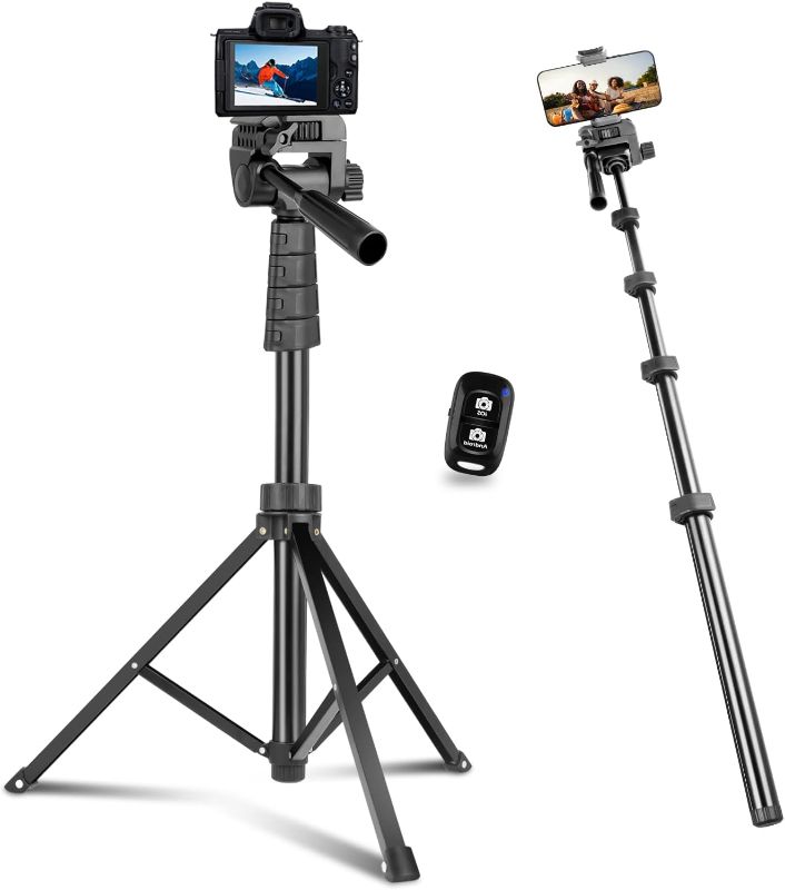 Photo 1 of 
UBeesize 67" Extendable Phone Tripod, Detachable Cell Phone Tripod for Live Stream, Video Recording, Photography, Compatible with...
Style:Camera Tripod