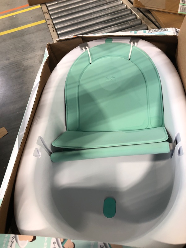 Photo 2 of 4-in-1 Grow-with-Me Bath Tub by Frida Baby Transforms Infant Bathtub to Toddler Bath Seat with Backrest for Assisted Sitting in Tub