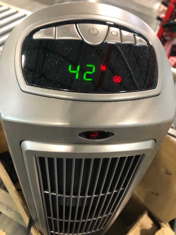 Photo 3 of Lasko 1500W Digital Ceramic Space Heater with Remote, 755320, Silver