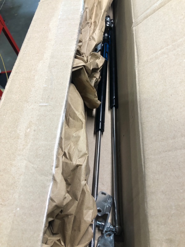 Photo 3 of 20 inch Gas Struts Spring Shocks, 35 Lbs/155N 20" with L Type Mounts for Cabinet Door Tool Toy Box Bench LId RV Door and Creative DIY Applications (Not fit for Strong Lid) 35LB