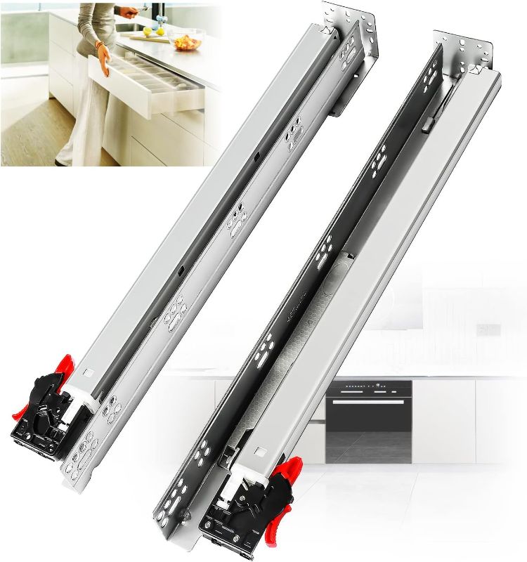 Photo 1 of 
YENUO Undermount Soft Close Drawer Slides Bottom Mounted 9 12 15 18 21 24 Inch Ball Bearing Runners Rails for Cabinets with Face Frame and Frameless,Come...