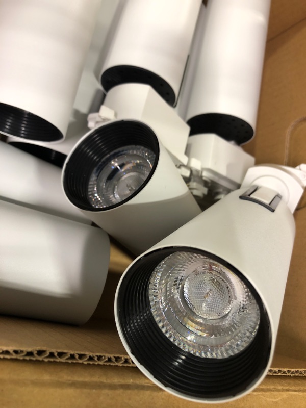 Photo 1 of 12 Pack H Type LED Track Lighting Heads, 25W 6000K Cool White Track Lighting System Compatible with Single Circuit H Type Rail Ceiling Spotlight for Hallway/Exhibition White 6000k H Tpye Lights 12PCS