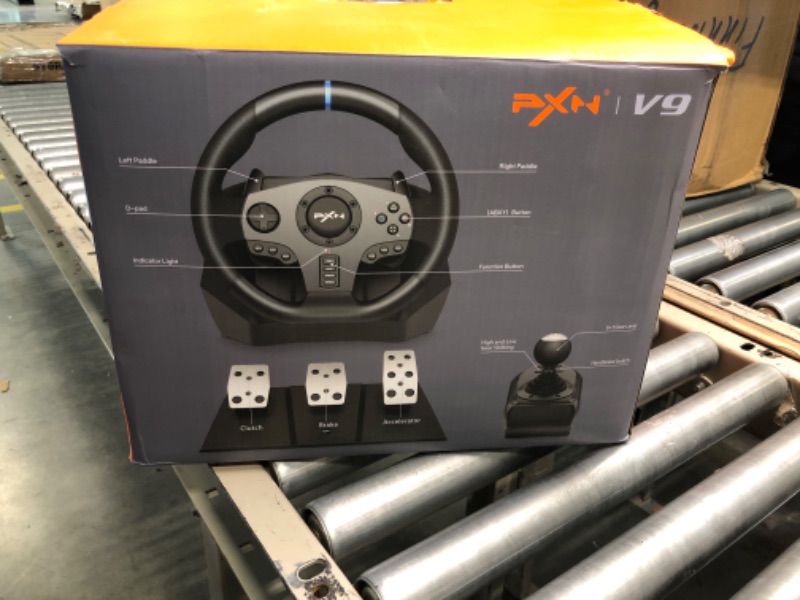 Photo 1 of PXN V9 Gaming Racing Wheel with Pedals and Shifter, Steering Wheel for PC, Xbox One, Xbox Series X/S, PS4, PS3 and Nintendo Switch