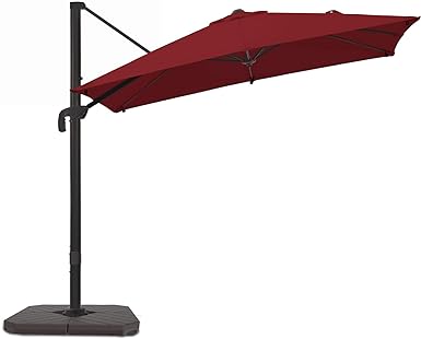 Photo 1 of 
wikiwiki S Series Cantilever Patio Umbrellas Outdoor Offset Umbrella w/Fade & UV Resistant Solution-dyed Fabric, 5 Level 360 Rotation Aluminum Pole for Deck Pool Backyard Garden
