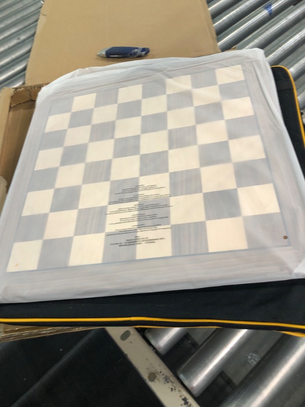 Photo 3 of A&A 21.25" Professional Wooden Tournament Chess Board/Walnut & Maple Inlaid / 2.25" Squares w/o Notation 21.25” / 54cm Walnut & Maple Inlaid - W/O Notation