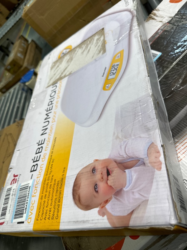 Photo 1 of Beurer BY80 Digital Baby Scale, Infant Scale for Weighing in Pounds, Ounces, or Kilograms up to 44 lbs, Newborn Scale with Hold Function, Pet Scale for Cats and Dogs