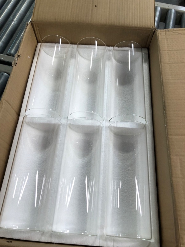 Photo 2 of 12 Pack Glass Clear Cylinder Vases Tall Floating Candle Holders Centerpiece Table Vases for Home Wedding Decorations Formal Dinners (4 x 3.35 Inch)