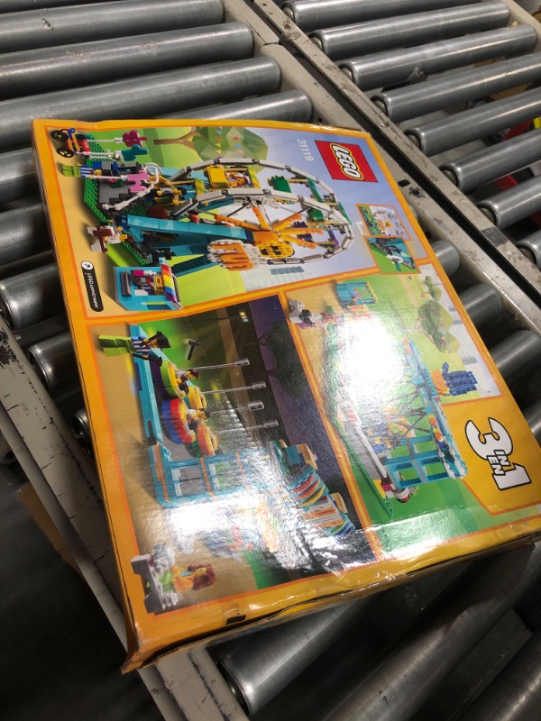 Photo 2 of LEGO Creator 3in1 Ferris Wheel 31119 Building Kit with Rebuildable Toy Bumper Cars, Boat Swing and 5 Minifigures; New 2021 (1,002 Pieces) Standard Packaging