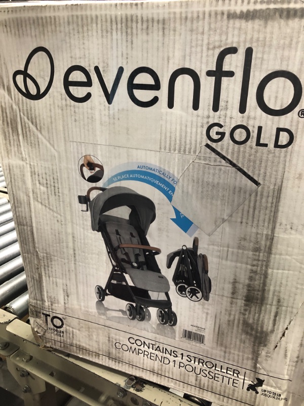 Photo 1 of Evenflo GOLD Otto Self-Folding Stroller, Baby Carriage, Lightweight Stroller, Compact, Gravity Fold, Automatic, Fits Infant Car Seat, Baby Carriages, Light Stroller, Lightweight Travel Strollers Moonstone