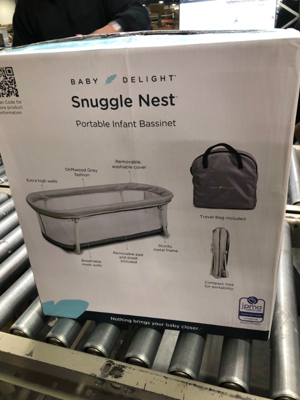 Photo 1 of Baby Delight Snuggle Nest Bassinet | Portable Baby Bed | for Infants 0 – 5 Months | Driftwood Grey
