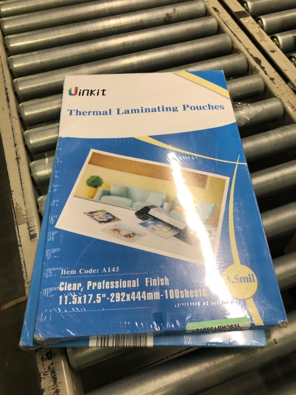 Photo 1 of Uinkit Hot Thermal Laminating Pouches 100 Sheets Large Quantity Packaging Laminator Sheets 11.5x17.5 - 100 Sheets Pack 3.5Mil for Sealed 11x17 Inches Document 11.5x17.5-100sheets pack