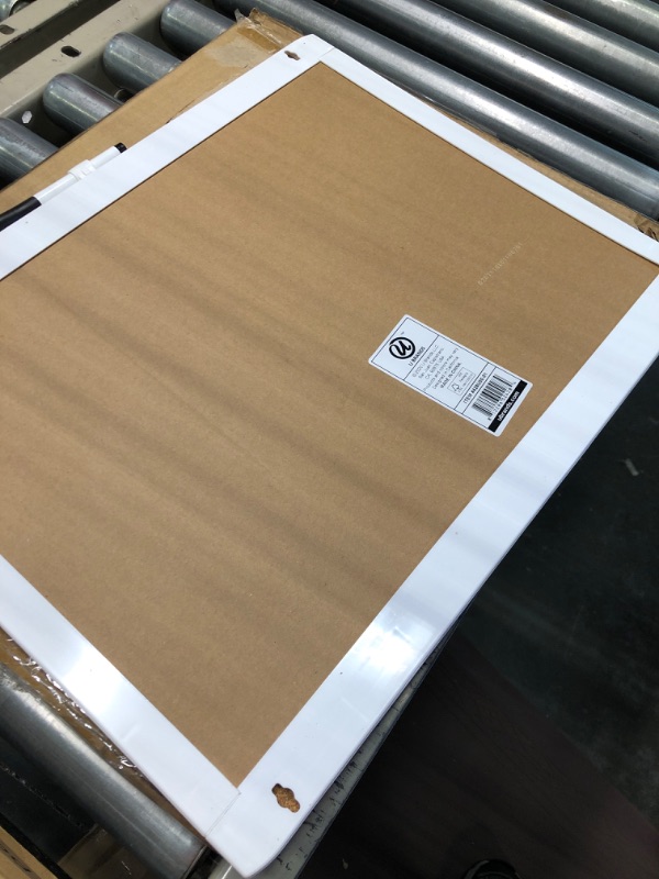 Photo 1 of U Brands PinIt Combination Dry Erase Board with White Frame, Office Supplies, Includes Marker and Magnet, 16” x 20”