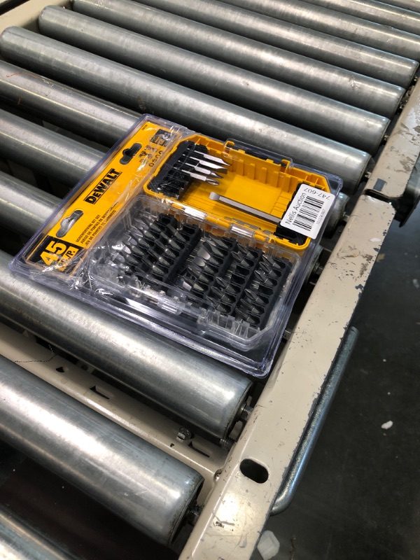 Photo 1 of DEWALT Screwdriver Bit Set with Tough Case, 45-Piece (DW2166),Grey/Silver Screwdriving Set With Tough Case 45-Piece Screwdriving Set Screwdriver Bit Set