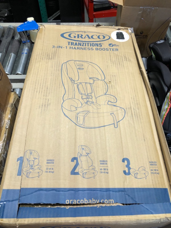 Photo 2 of Graco Tranzitions 3 in 1 Harness Booster Seat, Proof Tranzitions Black