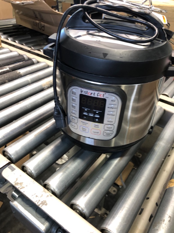 Photo 1 of Instant Pot Duo 7-in-1 Electric Pressure Cooker, Slow Cooker, Rice Cooker, Steamer, Sauté, Yogurt Maker, Warmer & Sterilizer, Includes App With Over 800 Recipes, Stainless Steel, 8 Quart 8QT Duo