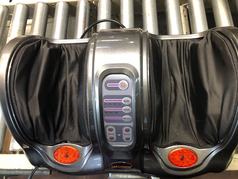Photo 1 of Electric Shiatsu Foot Massager with Remote for Pain Relief, Deep Kneading Rolling Feet and Calf Massager, Leg Circulation Machine for Plantar Fasciitis and Neuropathy, Men Women Gifts, Gray