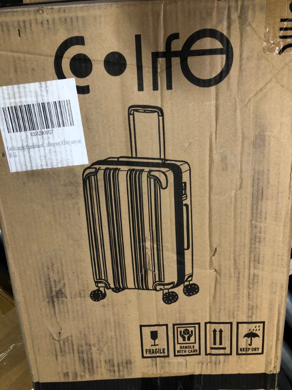 Photo 1 of Coolife Luggage Expandable(only 28") Suitcase PC+ABS Spinner 20in 24in 28in Carry on (orange new
