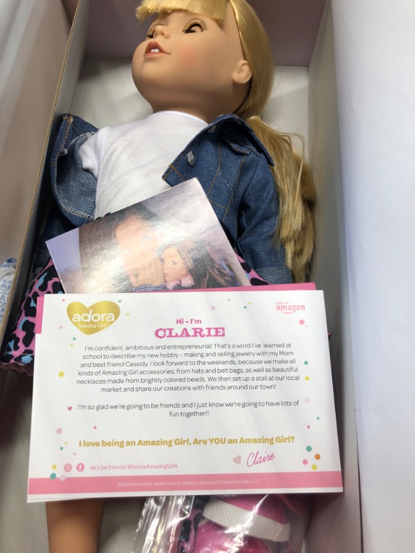 Photo 4 of Adora 18-inch Doll Amazing Girls Claire Cheetah Chic (Amazon Exclusive)