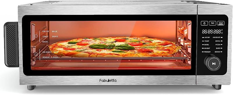 Photo 1 of Air Fryer Toaster Oven Combo - Fabuletta 10-in-1 Countertop Convection Oven 1800W, Flip Up & Away Capability for Storage Space, Oil-Less Air Fryer Oven Fit 12" Pizza, 9 Slices Toast, 5 Accessories 