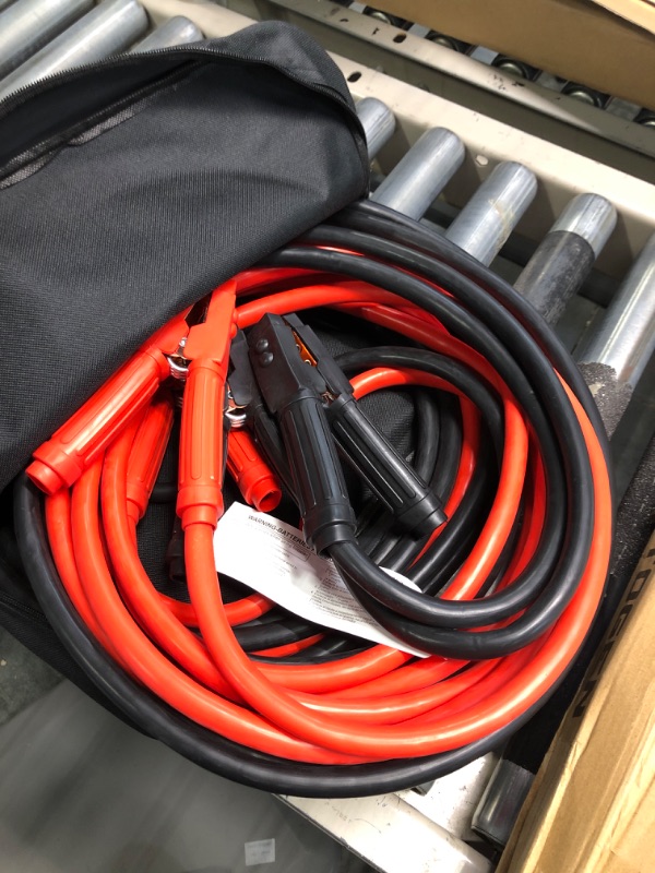 Photo 1 of AUTOGEN Heavy Duty Jumper Cables, Booster Cables 0 Gauge 30Feet 1000AMP Automotive Jumper Cables Kit for Car, SUV, and Trucks with Professional Clamps and Carrying Bag 30-Feet (0-Gauge)
***ONLY INCLUDES CABLE AND CARRYING BAG***