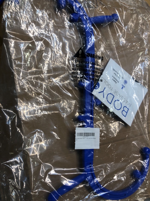 Photo 1 of Body Back Buddy Elite – USA Made – Trigger Point Massage Tool, Shoulder Neck Back Handheld Self Massager, Manual Massage Cane, Hook, Muscle Knot Remover with Instructions, Patented (Blue) Blue Marbled With Poster