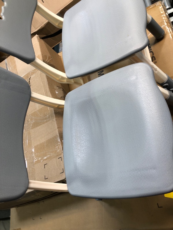 Photo 1 of Kigley 2 Pack Height Adjustable Kids Chair Adjustable Table Chair Kid Chairs Age 2-6 Adjustable Height Toddler Seat Child Table Chair for Children Student School Family Daycare (Gray)