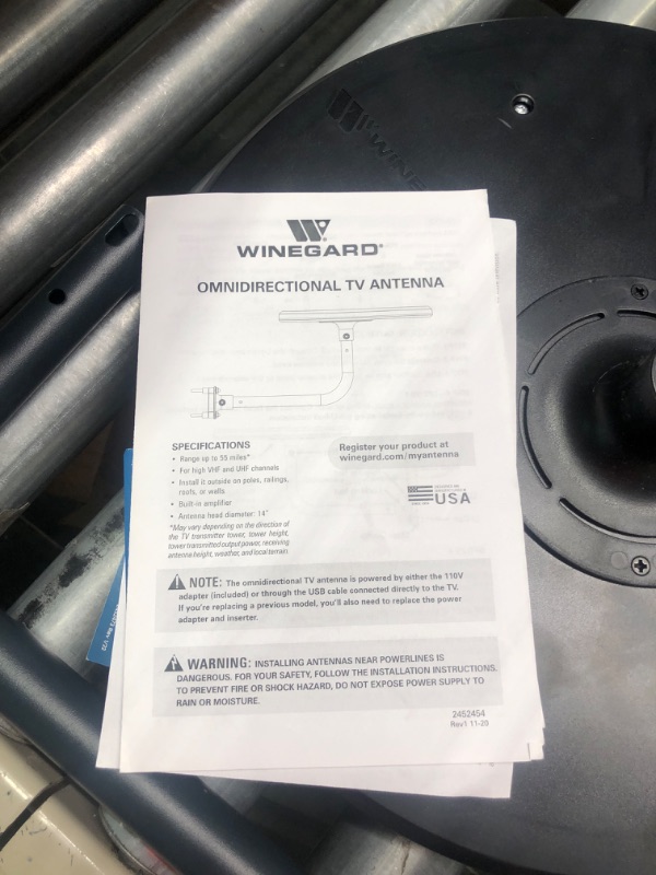 Photo 1 of Winegard Elite 360 Amplified Omnidirectional HDTV Antenna Elite 360 Antenna
