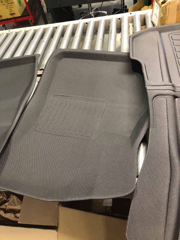 Photo 4 of CreeKT 2023 2022 2021 Tesla Model 3 Floor Mats Full Set All Weather Model 3 Floor Trunk Cargo Mats Liners , 4 Pieces Premium Mats Floor Front Rear Frunk Carpet for Tesla Model 3 Accessories 2021-2023 2021 2022 2023 Model 3 Full Set Mats