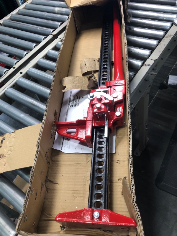 Photo 3 of BIG RED TR6501B Torin 48" Ratcheting Off Road Utility Farm Jack, 3 Ton (6,000 lb) Capacity, Red