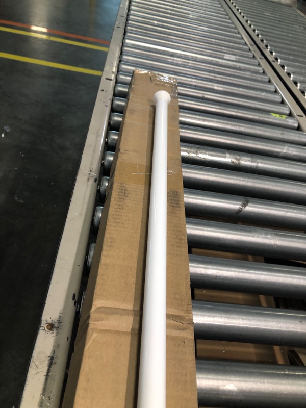 Photo 1 of Amazon Basics Tension Curtain Rod, Adjustable 78-108" Width - White, Classic Finial White 78-108" Classic