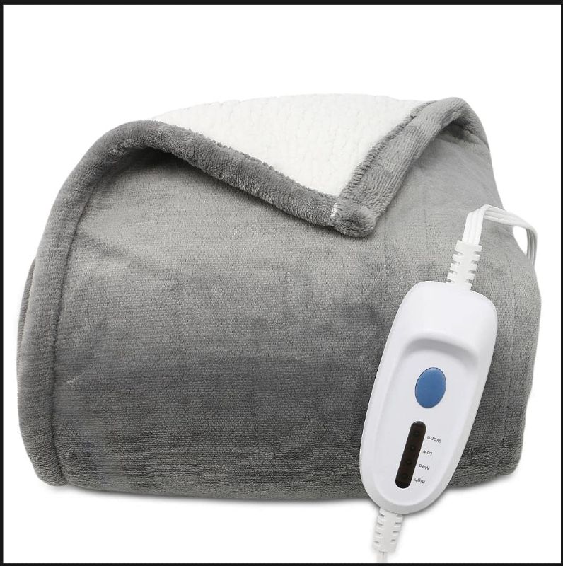 Photo 1 of HAI&IIER Heated Blanket - Cozy Heating Electric Blanket with 4 Heating Levels & 4 Time Settings, 3 Hours Auto-Off
