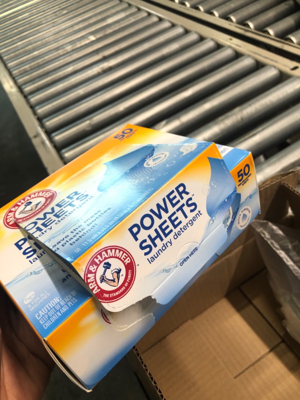 Photo 3 of Arm & Hammer Power Sheets Laundry Detergent, Fresh Linen 50ct, up to 50 Small Loads