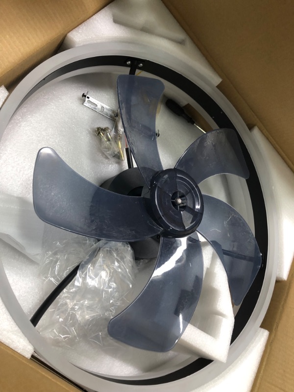 Photo 3 of 19.7" Modern Ceiling Fan with Light,Mute LED Dimmable Ceiling Fans with Remote Control,6 Speeds Reversible 60W Contemporary Ceiling Fan for Bedroom,Study Room,Dining Room,etc. (Color : F)