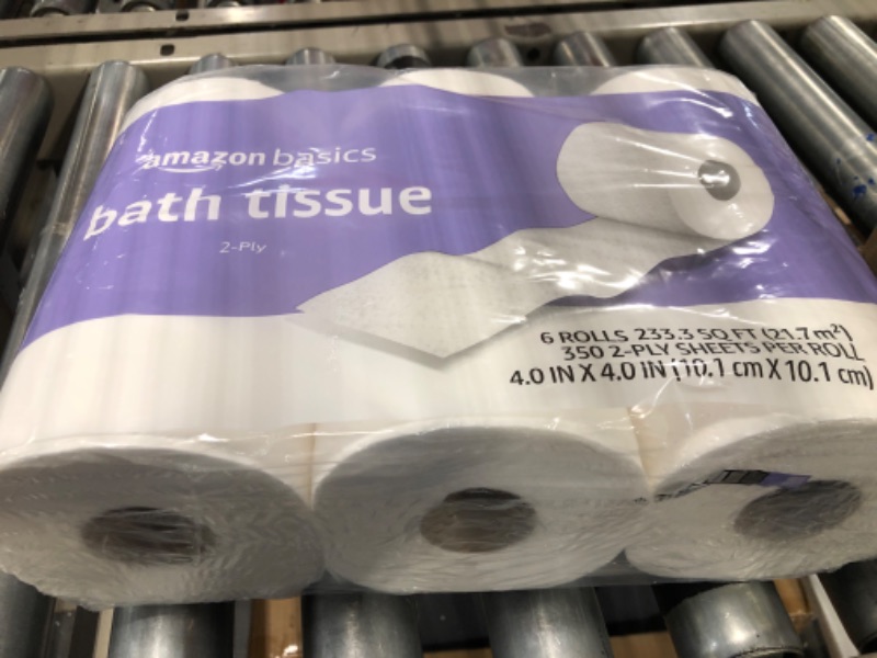Photo 3 of Amazon Basics 2-Ply Toilet Paper, 6 Rolls 