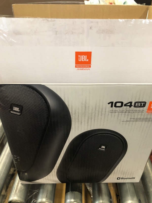 Photo 2 of JBL Professional 1 Series 104-BT Compact Desktop Reference Monitors with Bluetooth, Black, Sold as Pair 4.5-inch Speaker Pair