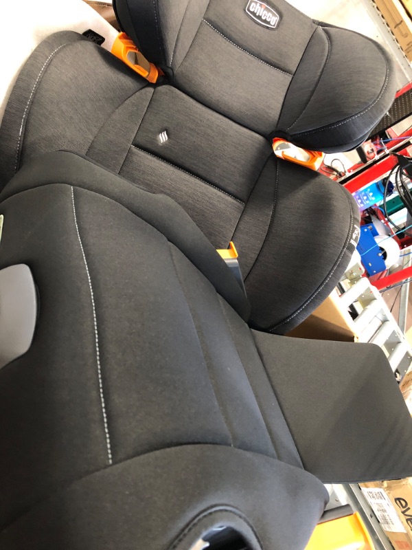 Photo 4 of Chicco KidFit ClearTex Plus 2-in-1 Belt-Positioning Booster Car Seat, Backless and High Back Booster Seat, for Children Aged 4 Years and up and 40-100 lbs. | Obsidian/Black KidFit Plus with ClearTex® No Chemicals Obsidian