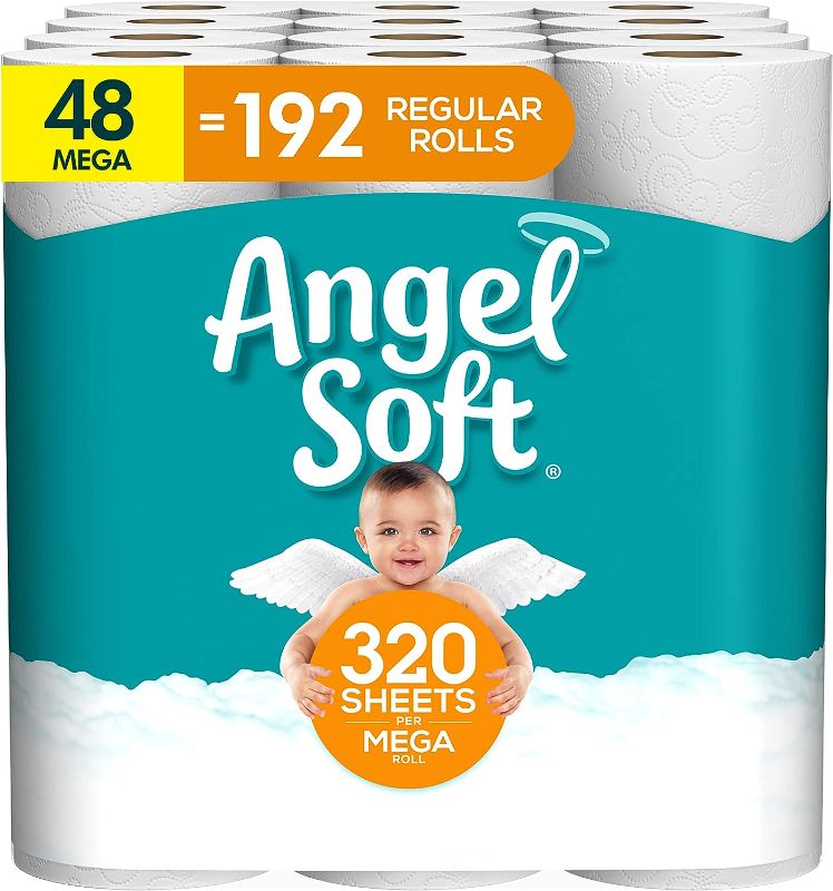 Photo 1 of Angel Soft® Toilet Paper, 48 Mega Rolls = 192 Regular Rolls, 2-Ply Bath Tissue