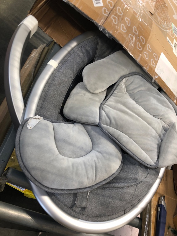 Photo 1 of BabyBond Baby Swings for Infants, Bluetooth Infant Swing with Preset Lullabies, 5 Point Harness Belt, 5 Speeds and Remote Control - Portable Baby Swing for Indoor and Outdoor (Grey)