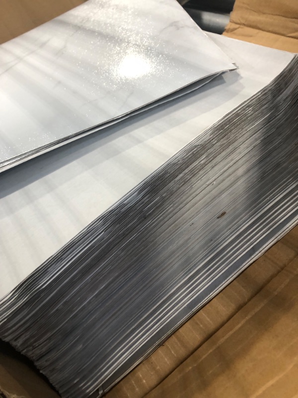 Photo 1 of 100 Pcs Self Adhesive Peel and Stick Floor Tile 12 x 12 Inch Waterproof Vinyl Flooring Tile Floor Vinyl Sticker Tiles for Kitchen Bedroom Basement Bathroom (Marble Style)