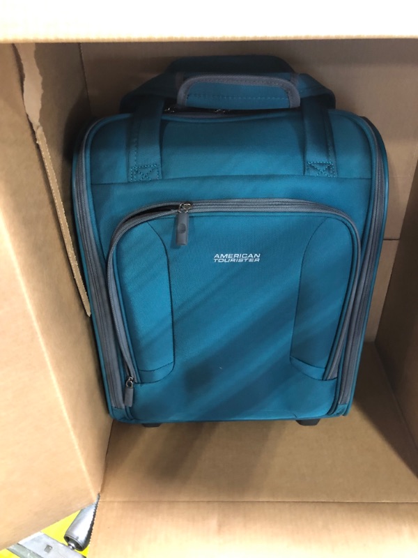 Photo 3 of American Tourister 4 Kix Expandable Softside Luggage, Teal, Underseater Underseater Teal