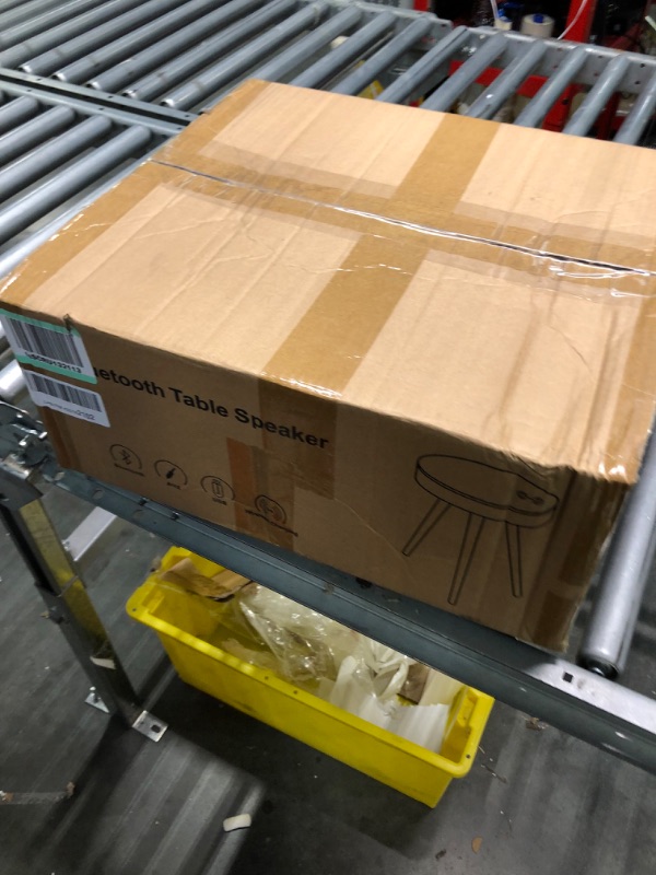 Photo 1 of TooCust Smart End Table with Charging Station, Coffee Table with Wireless Charger and USB Charging Ports, Smart Nightstand with Bluetooth Speaker, Round Side Table for Bedroom, Living Room, Office