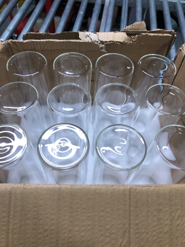 Photo 3 of 12 Pack Glass Clear Cylinder Vases Tall Floating Candle Holders Centerpiece Table Vases for Home Wedding Decorations Formal Dinners (10 x 3.35 Inch) 8 x 3.35 Inch