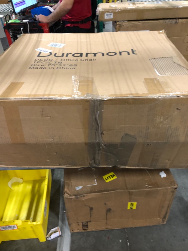 Photo 1 of Duramont Ergonomic Office Chair - Adjustable Desk Chair with Lumbar Support and Rollerblade Wheels - High Back Chairs with Breathable Mesh - Thick Seat Cushion, Head, and Arm Rests - Reclines