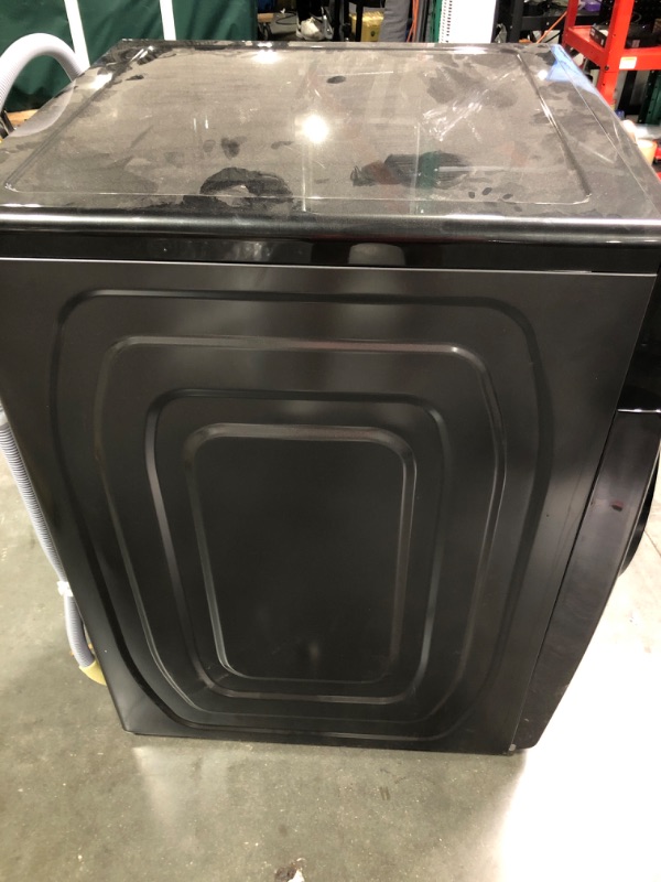 Photo 1 of 5 cu. ft. Extra Large Capacity Smart Front Load Washer in Brushed Black with Super Speed Wash and Steam
