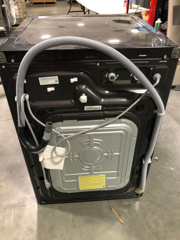 Photo 1 of 5 cu. ft. Extra Large Capacity Smart Front Load Washer in Brushed Black with Super Speed Wash and Steam
