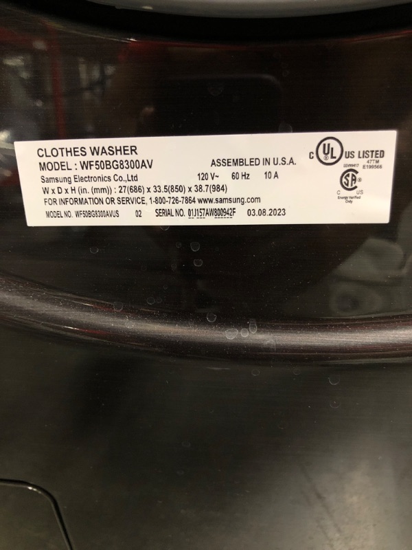 Photo 1 of 5 cu. ft. Extra Large Capacity Smart Front Load Washer in Brushed Black with Super Speed Wash and Steam
