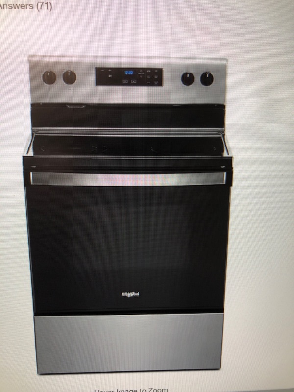 Photo 1 of 30 in. 5.3 cu. ft. 4-Burner Electric Range in Stainless Steel with Storage Drawer
