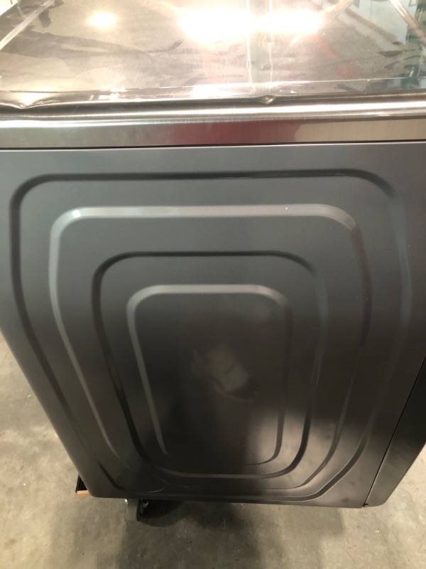 Photo 1 of 7.5 cu. ft. Smart Stackable Vented Electric Dryer with Steam Sanitize+ in Platinum
