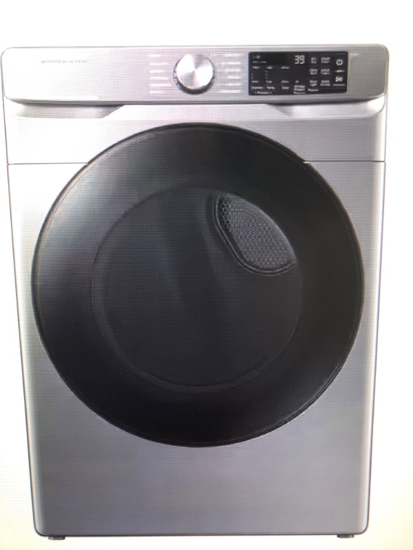 Photo 1 of 7.5 cu. ft. Smart Stackable Vented Electric Dryer with Steam Sanitize+ in Platinum
