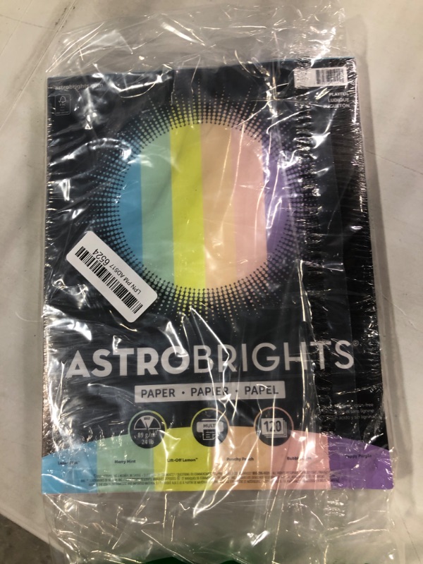 Photo 2 of Astrobrights Colored Paper, 8.5" x 11", 24 lb/90 gsm, Playful 6-Color Assortment, 120 Sheets (91022)